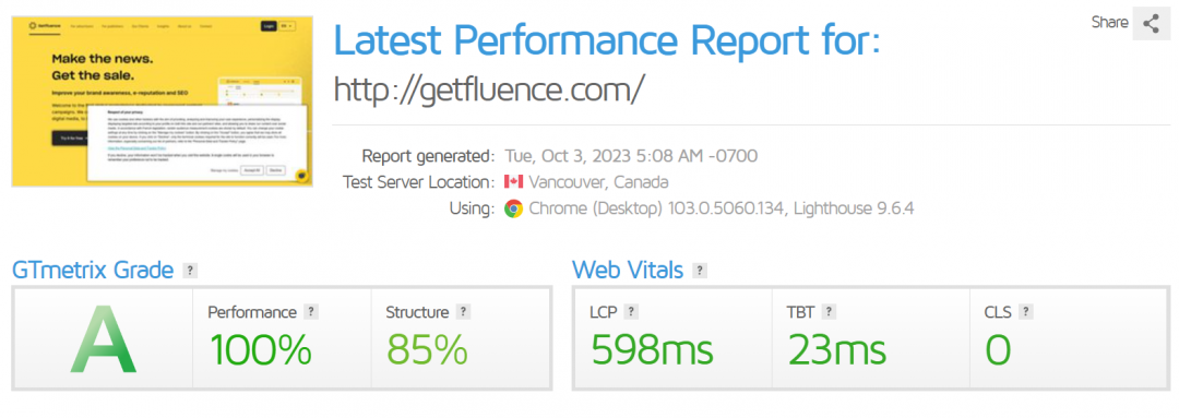 gtmetrix per migliorare performance sito web